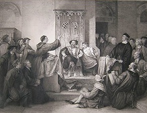 Bild: Disputation zwischen Luther und Eck – Klick zum Vergrößern